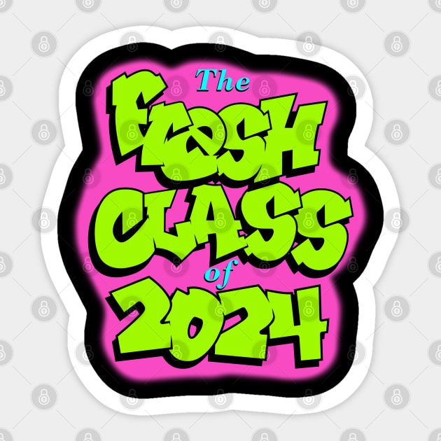 Fresh Class of 2024 Sticker by Pinkazoid